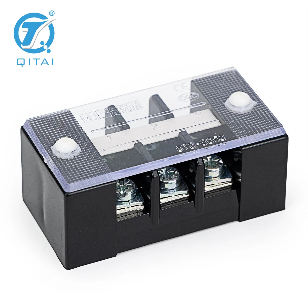 Industrial QTB-3003 3 Position Electrical Terminal Strip 32 Amp Power Connector for Machinery and Control Panels