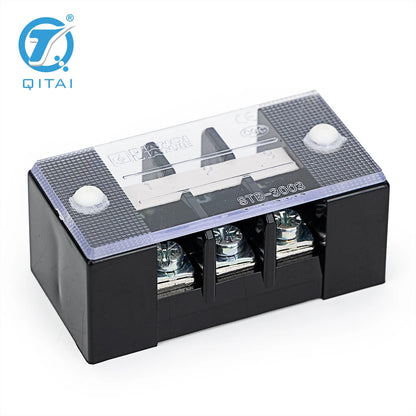 Industrial QTB-3003 3 Position Electrical Terminal Strip 32 Amp Power Connector for Machinery and Control Panels