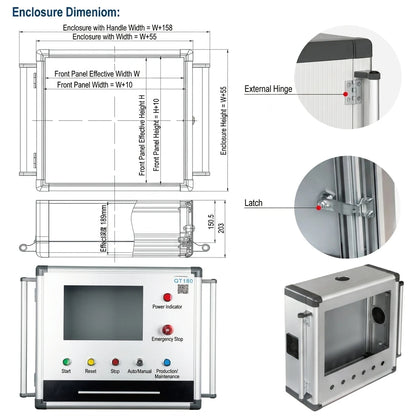 QT180FD+KBN Automation Equipment Electrical Equipment Control System Hmi Control Box Enclosure Electrical Control Panel Box