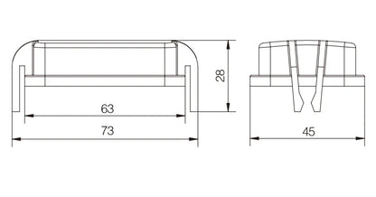 QITAI H6B-CV-2C Industrial Heavy Duty Copper Contact 10A 250V Connector Compact Series Top Entry Protective Hoods
