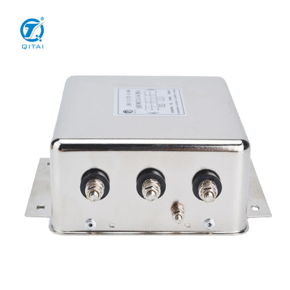 QEMC2 Series 3 Phase EMI Filter with Differential Mode Choke 250/440VAC 6A-200A Stud Terminal for VFD Inverter