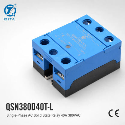 QSN380D40T-L Single Phase Solid State Relay 40A 380VAC DC Control TRIAC Zero Cross LED for Industrial Automation