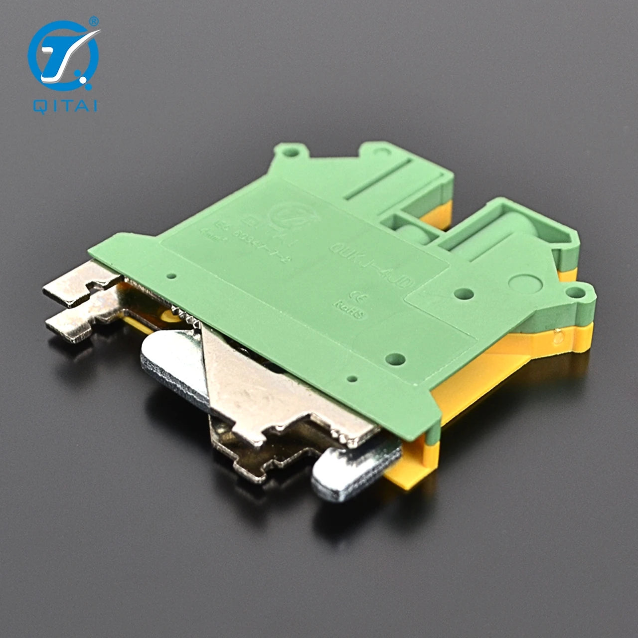 QUKJ-4JD UK 5 PE Screw Connection Ground 2-Contacts 0.2-4mm² Mounting Green-yellow Ground Din Rail Terminal Block