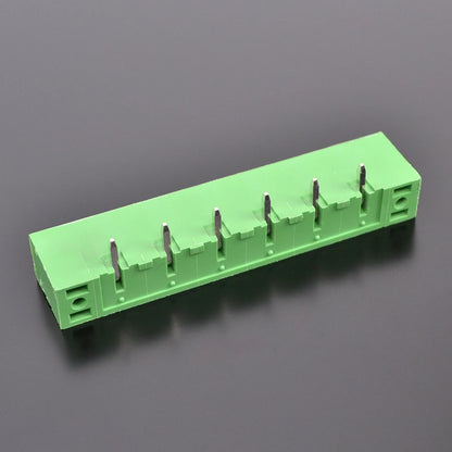 QS-762RF-6P PCB Terminal Blocks 7.62mm Pitch 6P 300V 15A Green High Strength Screw Connector With Flange
