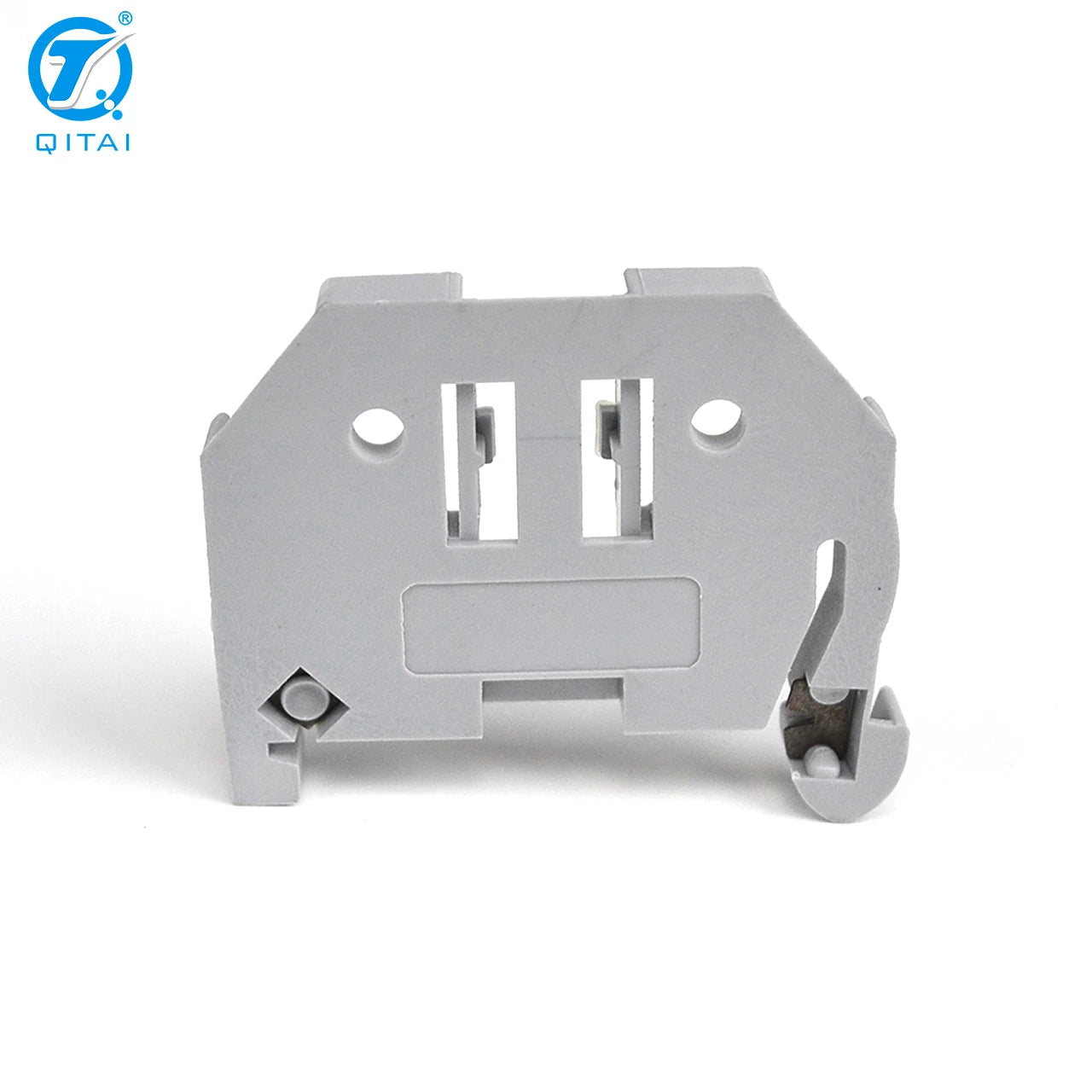QUKJ-2G6 Screwless End Stop 249-116 Width 6 mm Suitable for 35 X 15 and 35 X 7.5 Din Rails Gray Endpoint Gear Block Connector