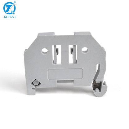 QUKJ-2G6 Screwless End Stop 249-116 Width 6 mm Suitable for 35 X 15 and 35 X 7.5 Din Rails Gray Endpoint Gear Block Connector