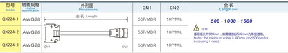 QX224-3  Servo Motor Cable A/AB Series PLC Cable 50P/MDR 10P/MIL Safe Electrical Wire Manufacturing Equipment Extension Cable