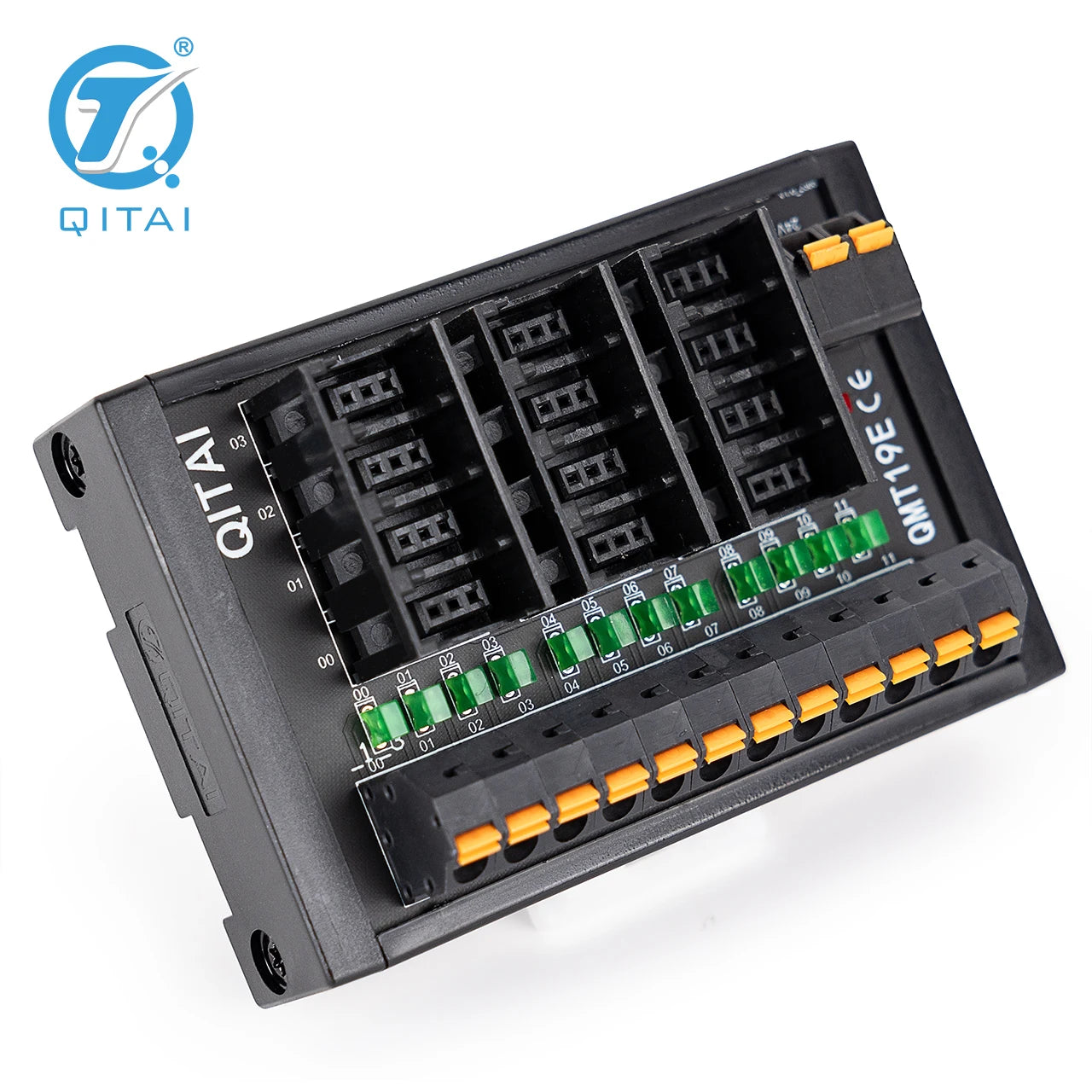 QMT19E E-CON LED Light Din Rail Terminal with Push-In Connection PNP/NPN Input Output Block