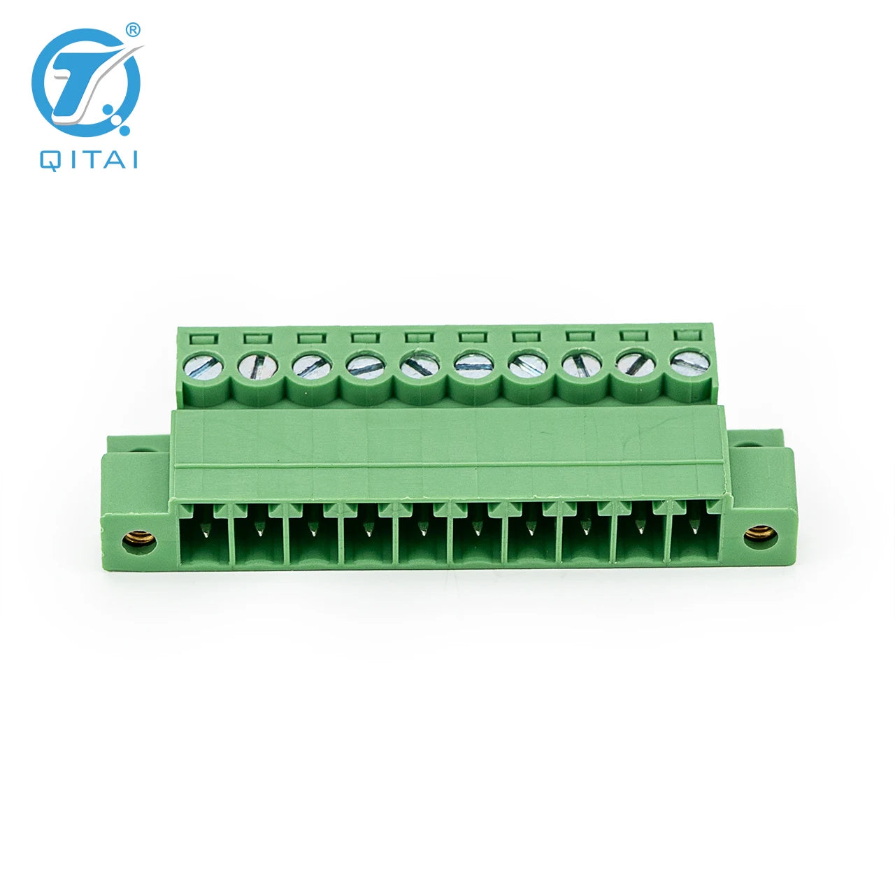 QPS-381ST-10P 10 Pole 3.81mm Pitch PCB Mount Splicing PCB Wiring Printed Circuit  Screw Terminal Block