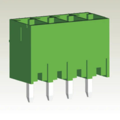 QS-381V PCB Terminal Blocks 3.81mm Pitch 2-24P 300V 10A Green High Strength Screw Connector