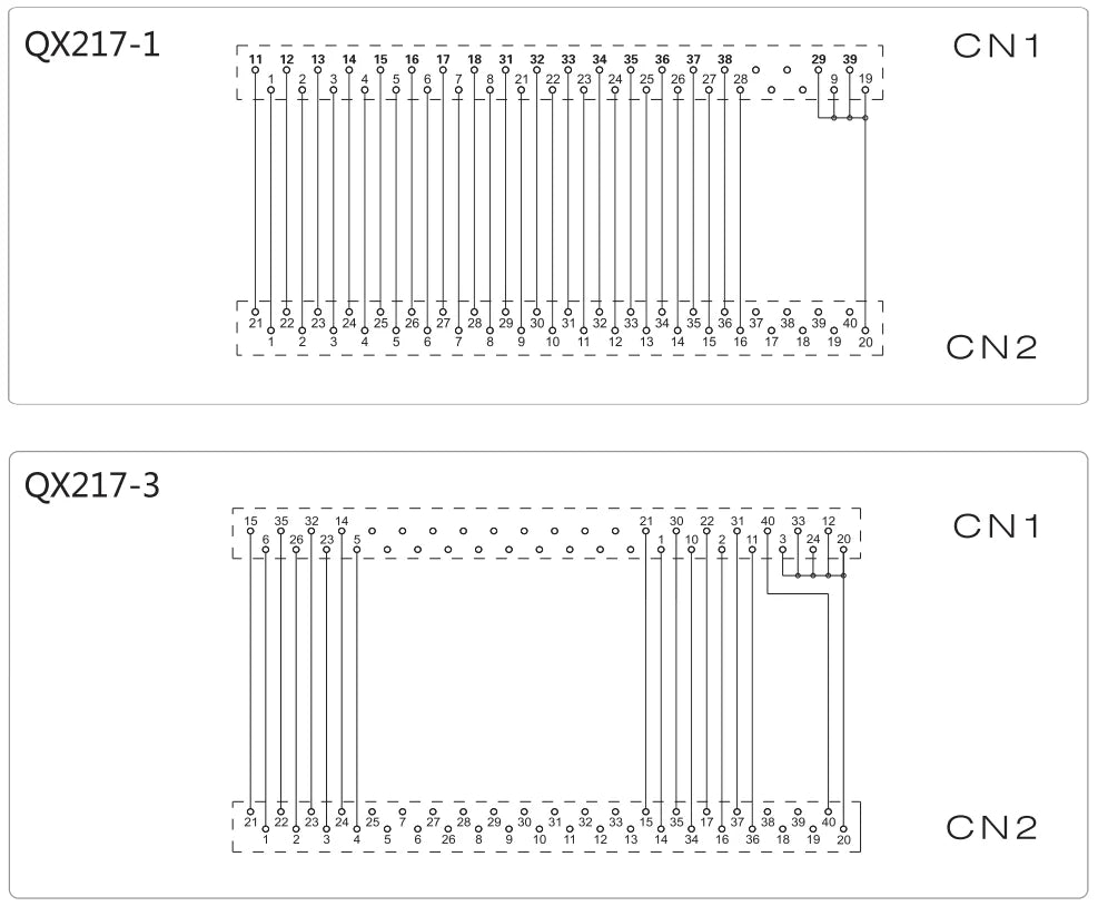 QITAI QX217-7-500 4-Conductor Copper MIL AWG28 40P Terminal Block Connection Cable for PLC I/O Control