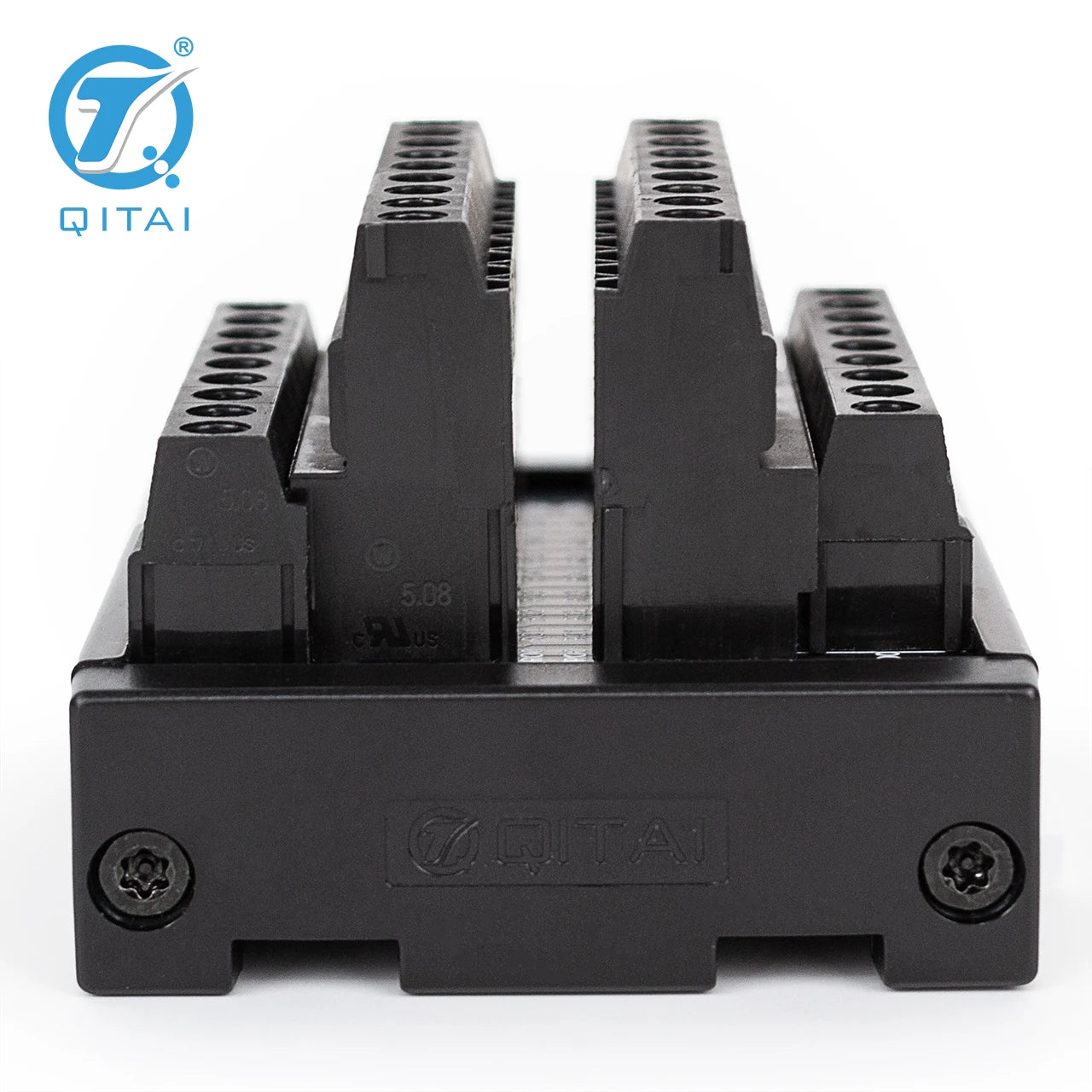 QMT076 Small Design Terminal Block Module Standard 35mm DIN RAIL High Efficiency 10A DC24V 1.5 Mm Push-In Connection