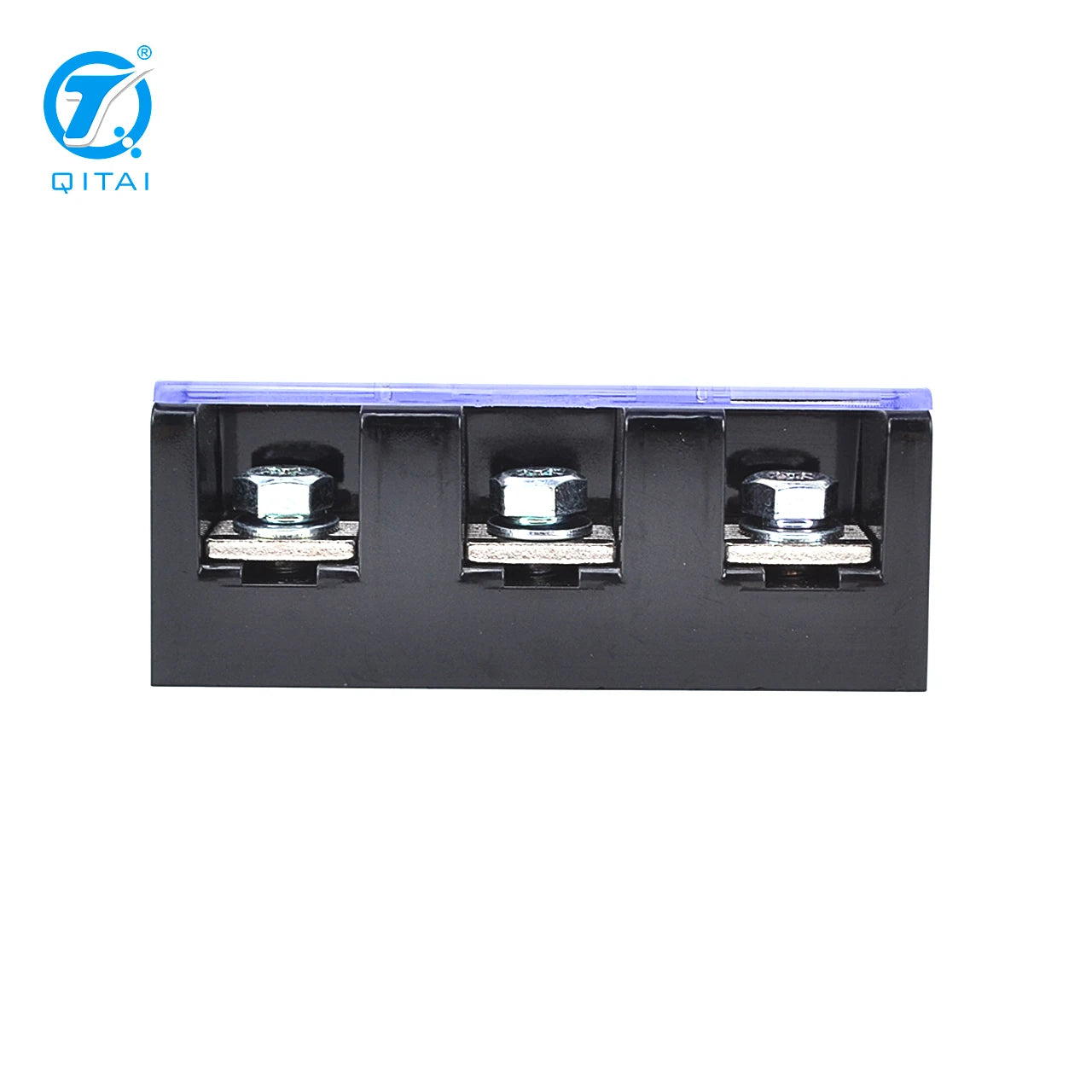 QTB-6003 57A Wire Barrier Block Terminal Strip Easy Installation Professional Brass 3 Bits Fixed Dual Row Terminal Strip