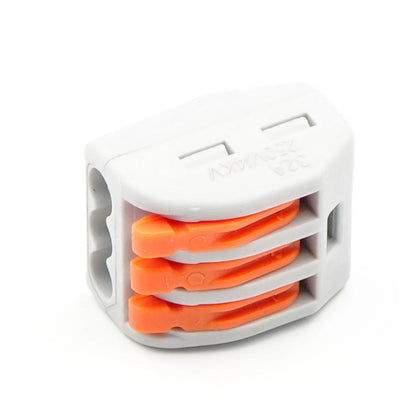 QPCT-213 250V 32A 3P Push-in Quick-Connect Tool-Free Push-in Spring-Loaded  Terminal Blocks