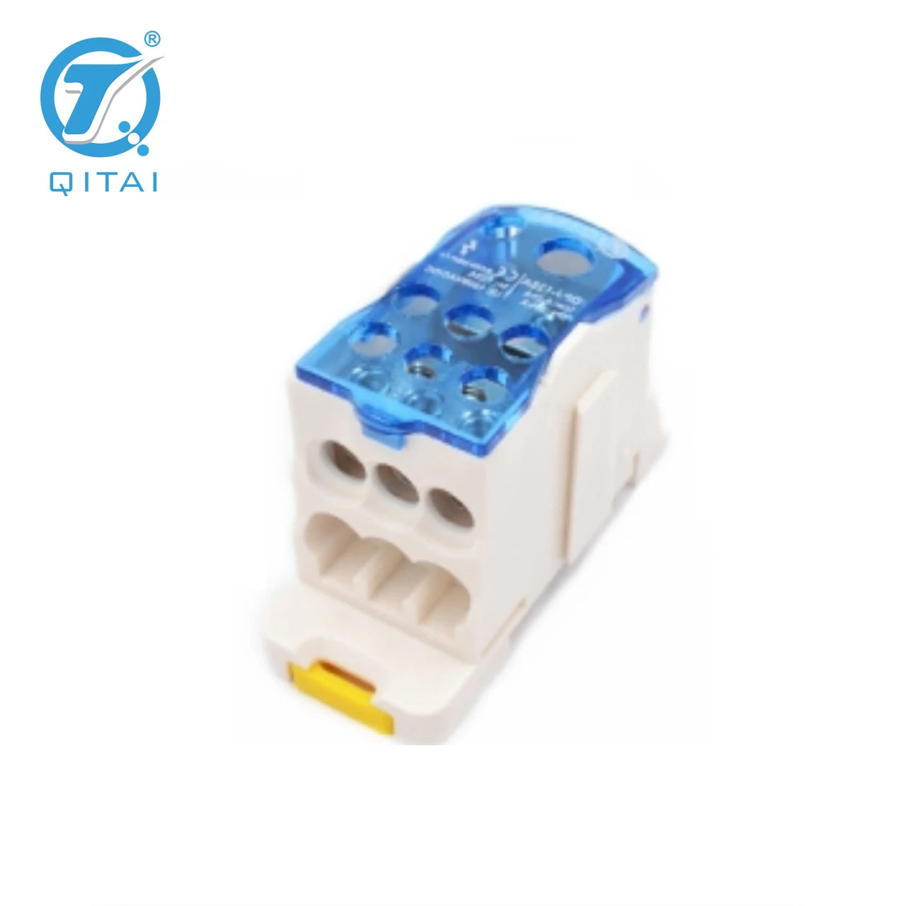 QFJ125A Power Distribution Module 125A 1000V High Current Terminal Connector with Transparent PC Cover PA66 Shell