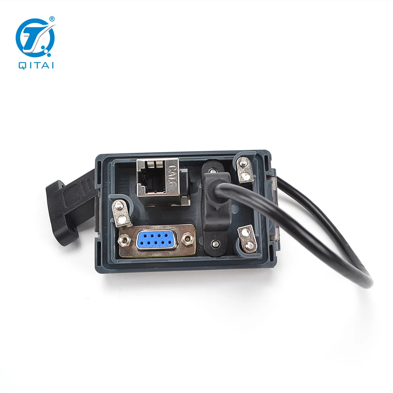 QH420-3 PC Material Panel Waterproof Box IP54 Smart Power 20A RJ45 European Plug Socket Outlet Control Enclosure