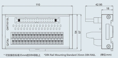 QMT0001 PLC Relay Terminal Station 40 Core Horn Transfer Block Module Transfer Board Terminal Station