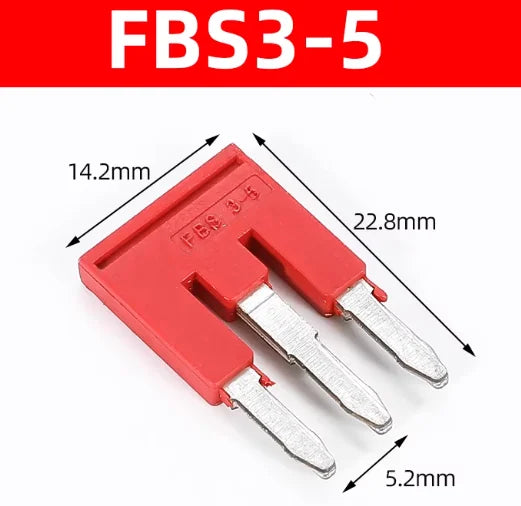 FBS10-5 Plug-in Bridge 2/3/4/5/10/20P Jumper for ST/PT DIN Rail Terminal Blocks Center Contact Din Rail Terminal Fixed Bridge