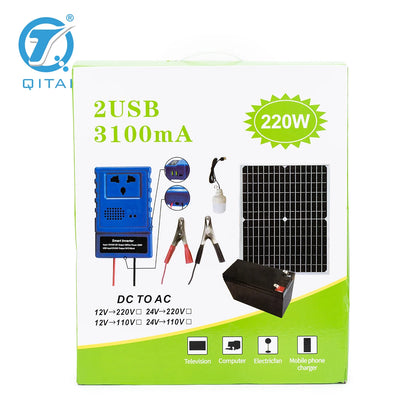 Solar System Kit 220W Monocrystalline Solar Panel 14.9V Battery Charger Solar System Inverters  Converters PV Invert set