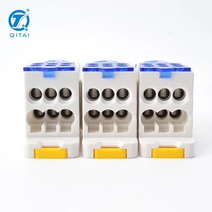 QFJ125A Automotive Industrial Single Pole 125A Power Distribution Terminal Block Screw Connection UKK-125A Brass Contact