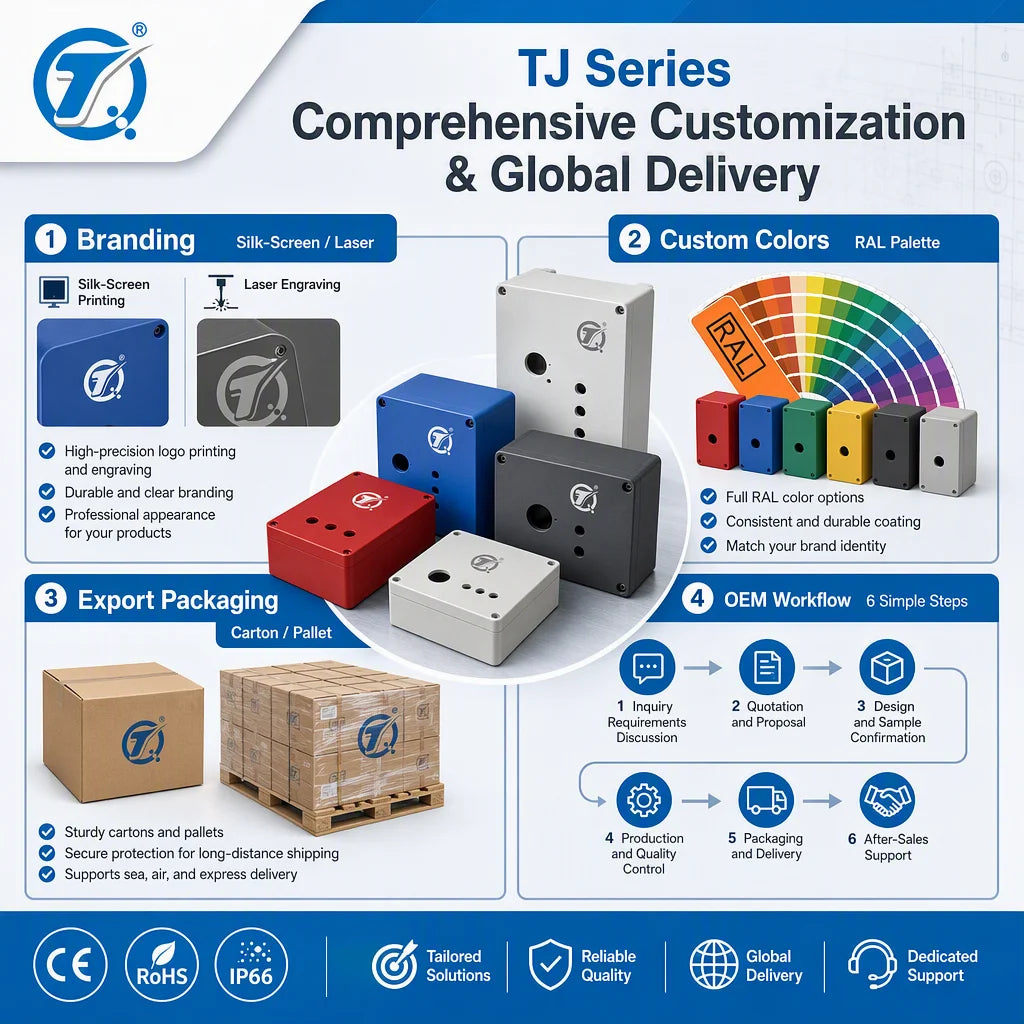 TJ-PG Series PC Grey Junction Box IP66 Dustproof Watertight Electrical Enclosure Screw Lid for Outdoor Industrial Terminal Box