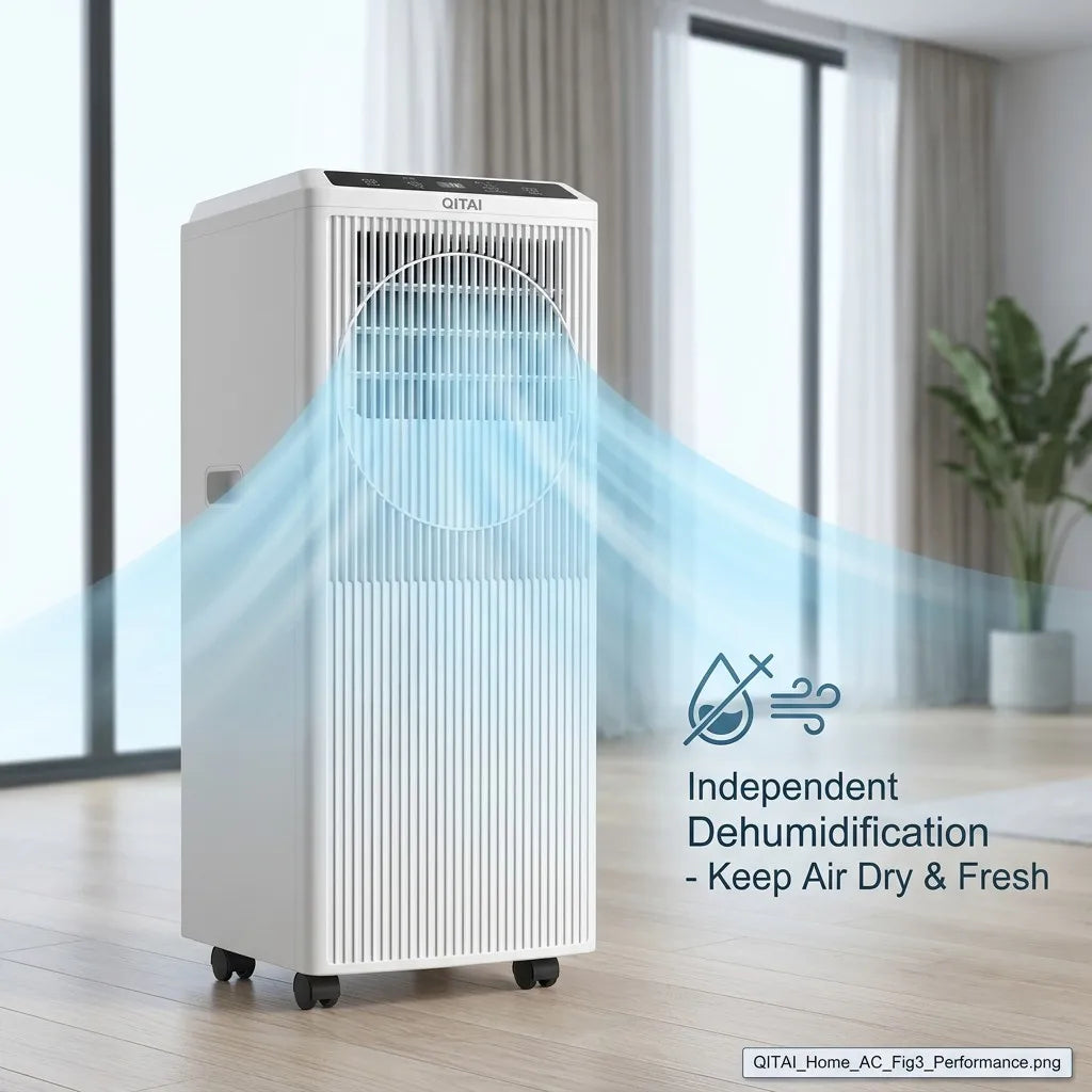 2026 New 9000 BTU Portable Air Conditioner for Home Bedroom Mobile Integrated AC Unit with Easy Installation Window Kit