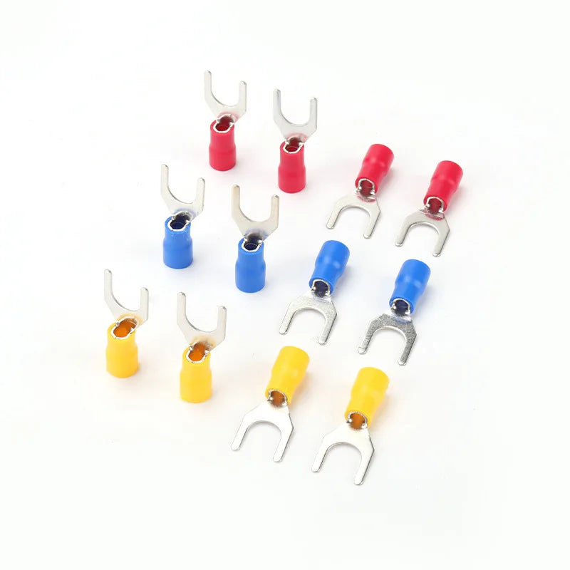 SV1.25-3 Y Shape Insulated Twin Cord End Tubular Crewel  Pre-Insulating Electrical Wire Connector Insulated Crimp Connectors