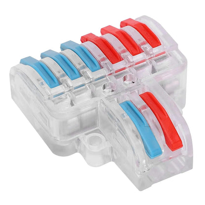 QDF Lever Wire Connectors Clear Transparent Quick Wiring Cable Connector Out Push-in Conductor Terminal Block