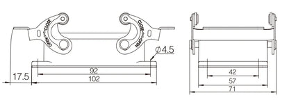H32A-ST-2L Heavy Duty Connector Compact Series Top Entry Protective Hoods