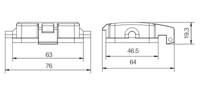 QITAI H6B-CV-2B Heavy Duty Industrial Connector Compact Series Top Entry Protective Hoods 10A 250V Brass Contact