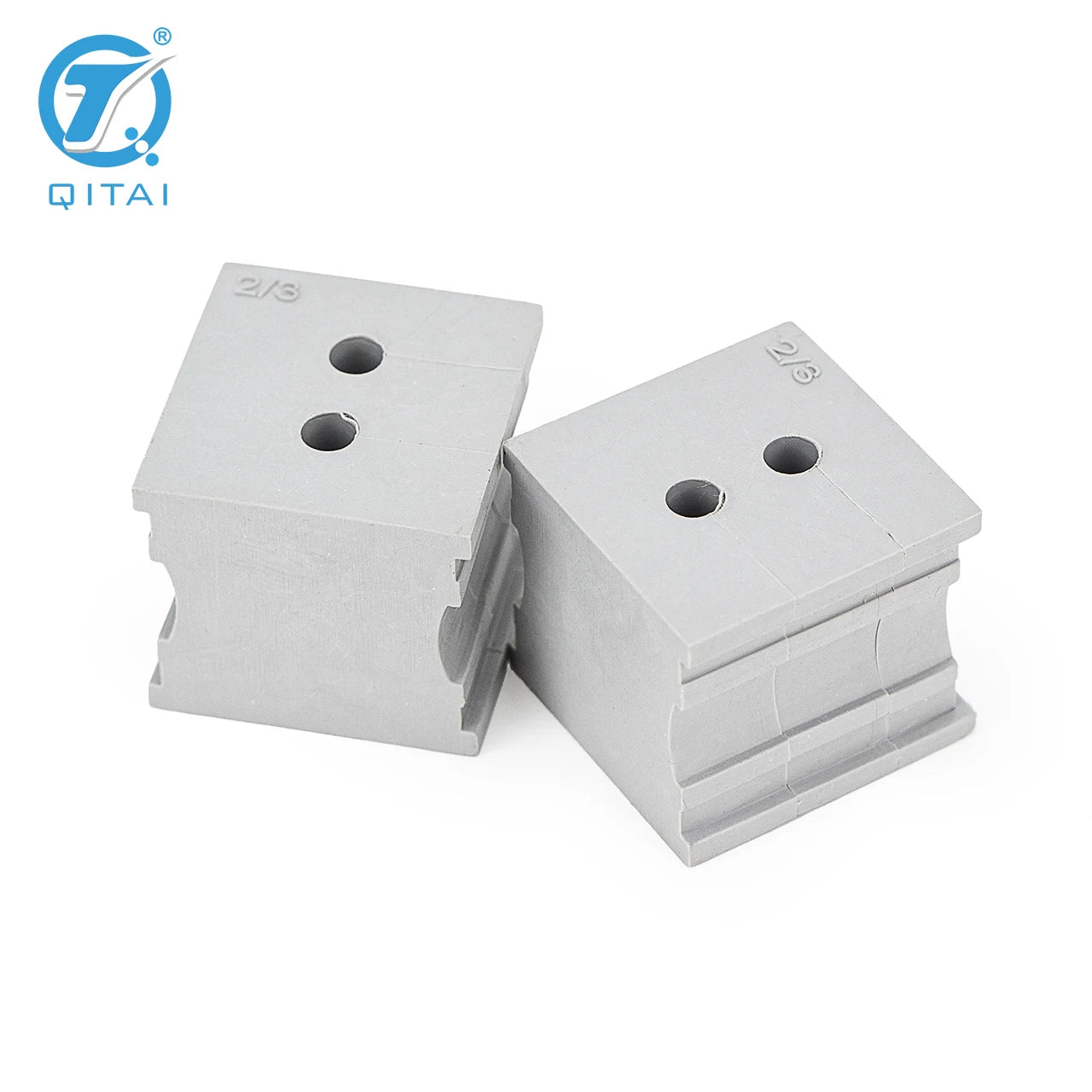 QITAI CES 2/3 2 Holes Small Grommets Cable Entry Systems TPE Offwhite or Black 3mm Wire Diameter Range for Wire Connector