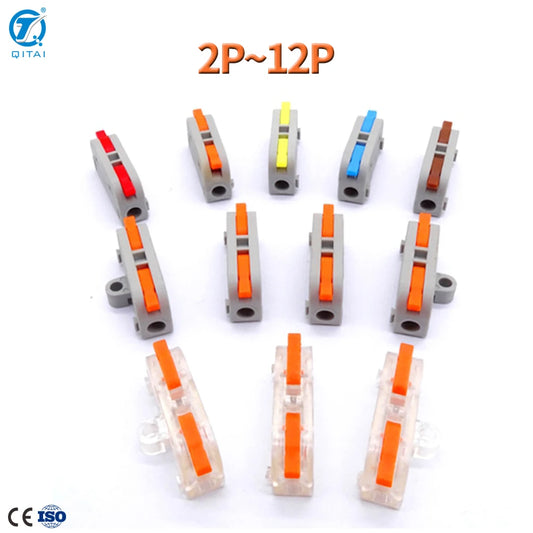 QPCT Wire Quick Single Combination Splicing Connectors Push Wire Quick Wire Push Press Easy Install Terminal Blocks