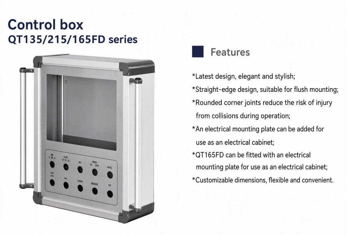 QT135 Oxidized Aluminum Profiles Connection Control Box product side