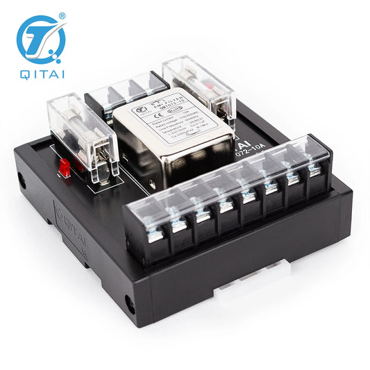 QMT072-10  Power Supply Plc Terminal Block Module with  Filter 10A 220VAC  Single Phase Power Filter Din Rail Mount for Plc