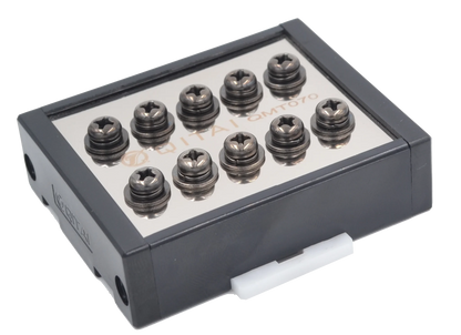 QMT070 QIITAI Din Rail Ground & Earth Terminal Block with Screw Connection 11-20 AWG Conductor Brass Contacts for Relays