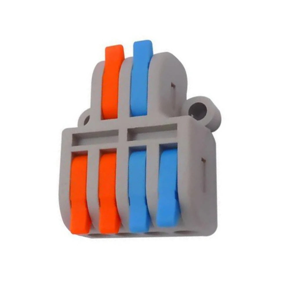 QDF-4-42 Universal Compact 2in and 4out Push-in Terminal Block Quick Wire Conductor Quick-insert Push-type Terminal BlockS