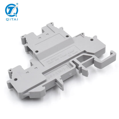 QUKJ Uk Series Din Rail 2 Layer Screw Terminal Block Double Layer Wire Screw Terminal Strip Copper Contacts 11-20 AWG Industrial