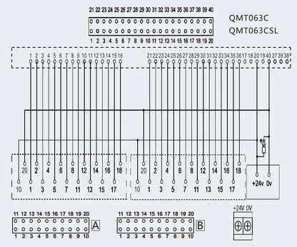 QMT063CSL Plug-In PLC Relay Terminal Block Module Feed Through Type with IO Station Transfer Terminal Block