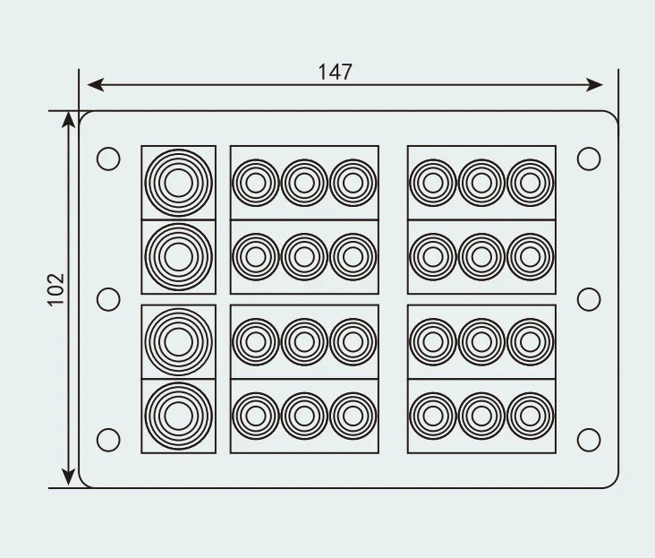 CES 48/20 SET  Cable Entry Systems Variable Diameter Sealing Frame Pre-Cut Cable Entry Plate Sealing Solution KPL 48/20C
