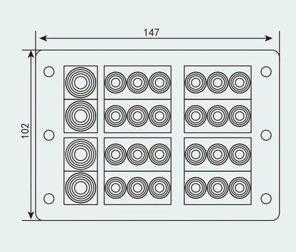 CES 48/20 SET  Cable Entry Systems Variable Diameter Sealing Frame Pre-Cut Cable Entry Plate Sealing Solution KPL 48/20C
