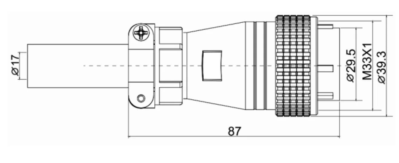 P32-32A  Cable Type  Plug a 250V Metal Circular Aviation Connector Waterproof for Aviation 4/6/8/10/13/14/19/32 PIN