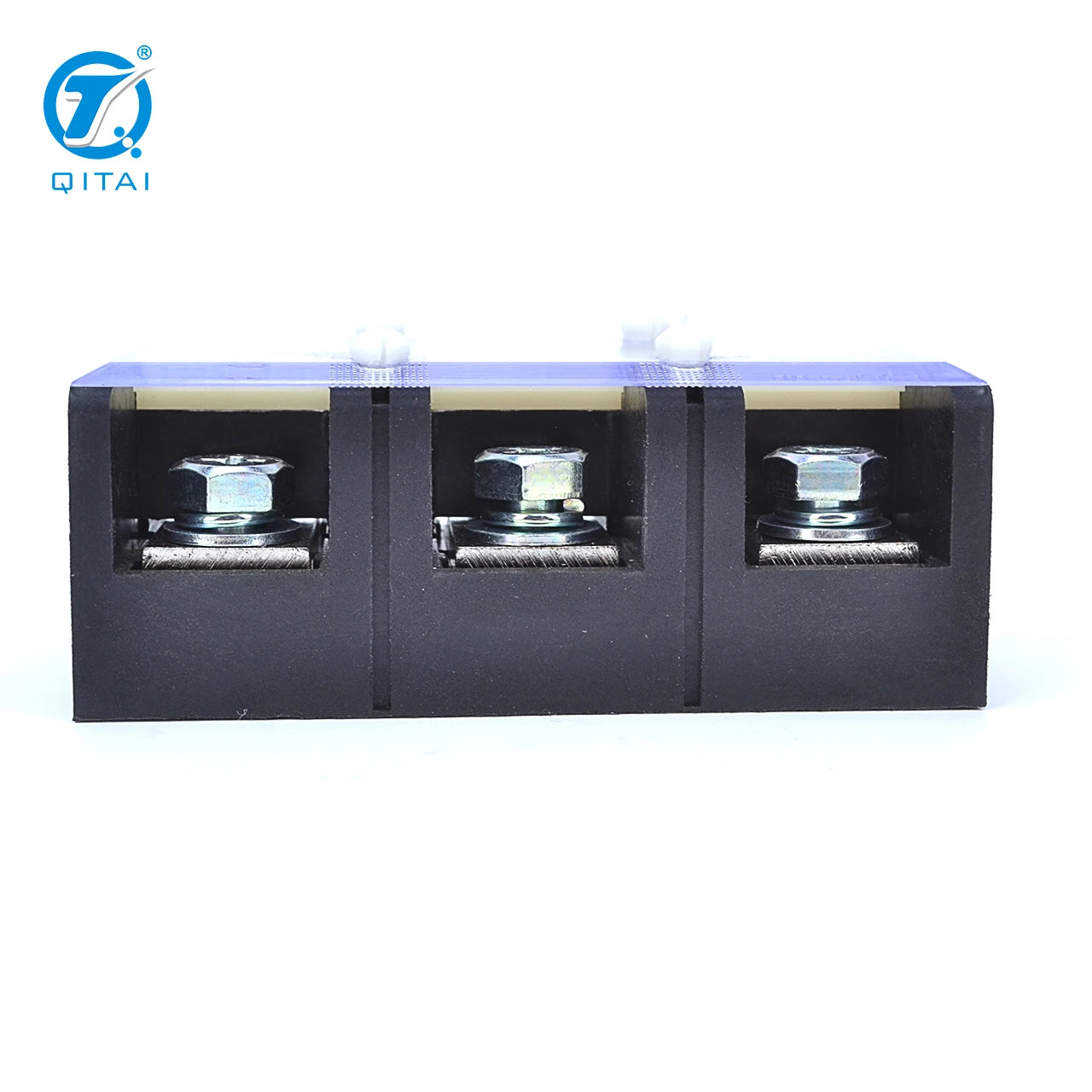 QTB-10003 101A Wire Barrier Block Terminal Strip Easy Installation Professional Brass 3Bits Fixed Dual Row Terminal Strip