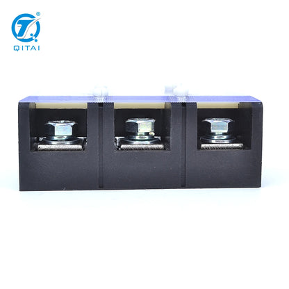 QTB-10003 101A Wire Barrier Block Terminal Strip Easy Installation Professional Brass 3Bits Fixed Dual Row Terminal Strip