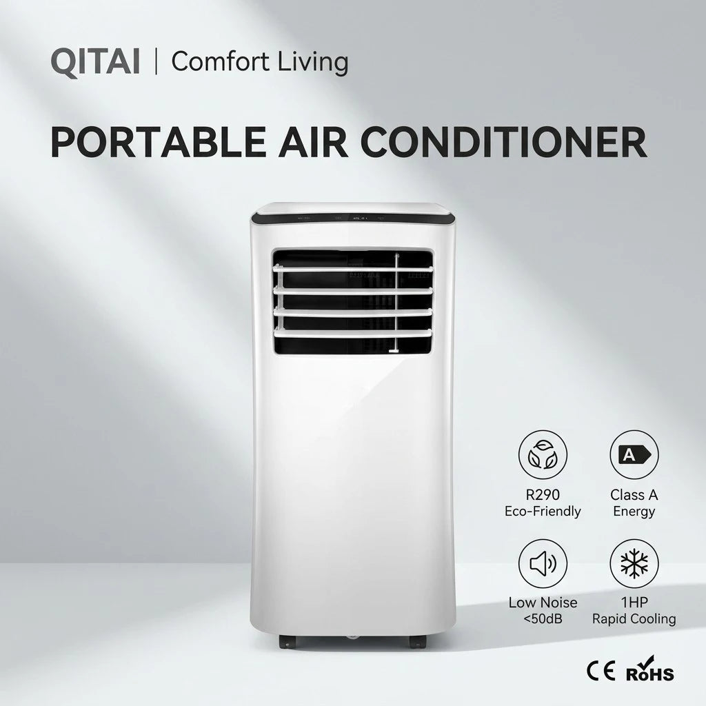 Vertical 1HP Portable Air Conditioning Unit for Home Apartment Cooling Only Mobile Integrated Cooler No Outdoor Unit Required