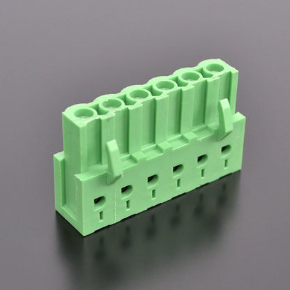QSP-508R-6P 5.08mm Pitch 6 Pin PCB Terminal Block Connector Green Durable for PLC Automation Power Distribution Control System