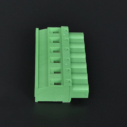 QPRB-762-6P  Green PA Material PCB Terminal Blocks with 7.62mm Pitch Durable Male and Female Connections