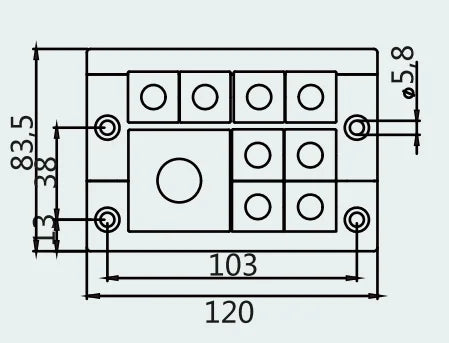 CES 16/12-ED  Cable Entry Systems Three-layer Sealing Frame Pre-Cut Cable Entry Plate for Grommets