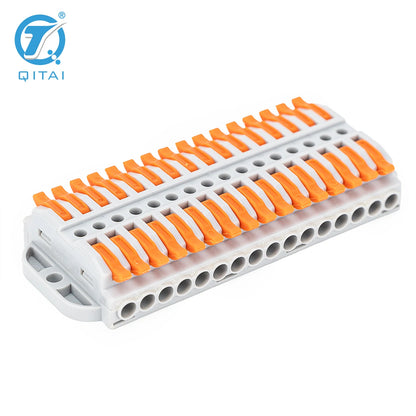 KV233-500T-16P 16P 250V 32A Cable Connector Orange Mini Quick Connector Splicing Terminal Independent Management Wire Conductor