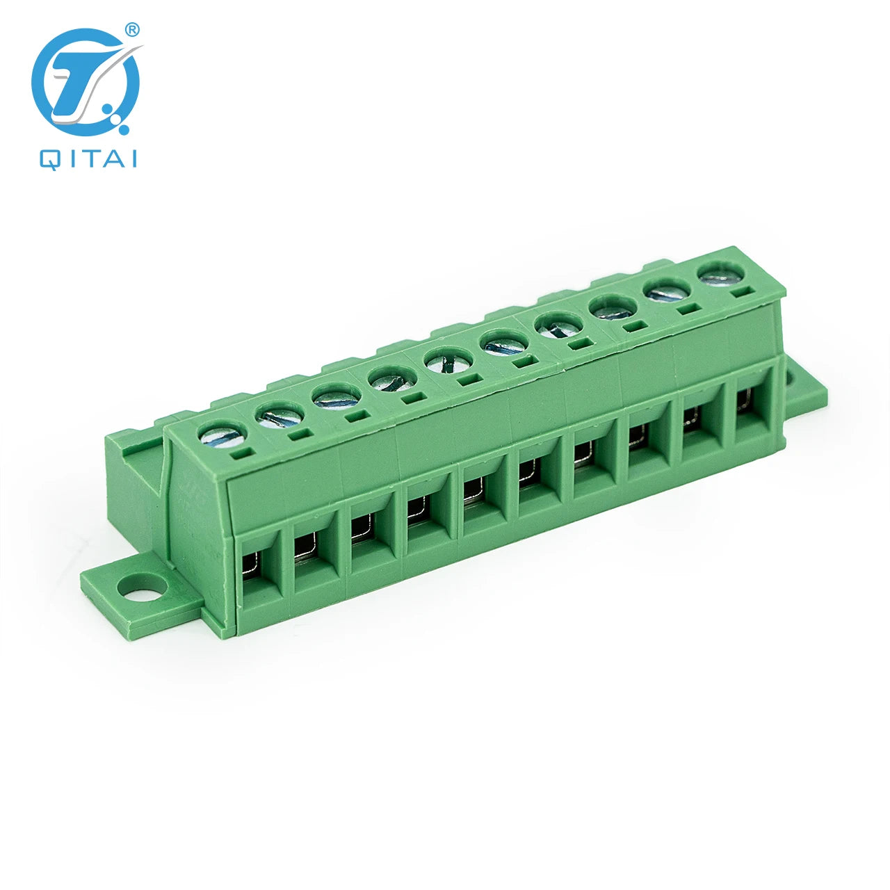 QPS-508T-10P 10 Pole 5.08mm Pitch PCB Mount Screw Terminal Block Connector for PCB Wiring Printed Circuit Board Terminal Blocks