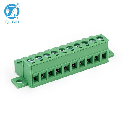 QPS-508T-10P 10 Pole 5.08mm Pitch PCB Mount Screw Terminal Block Connector for PCB Wiring Printed Circuit Board Terminal Blocks